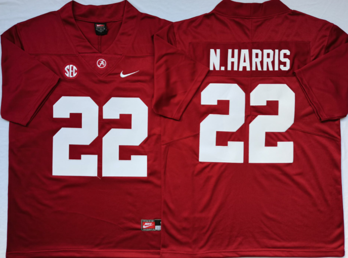 Men's Alabama Crimson Tide Najee Harris Crimson Player Game Jersey
