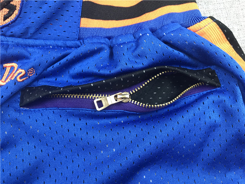 Men's New York Knicks Blue/Black Hardwood Classics 1996-97 Basketball Shorts