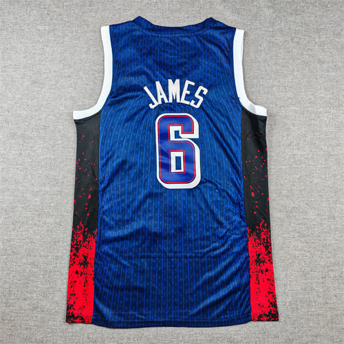 Men's 2024 USA Dream Team LeBron James Navy Authentic Player Jersey