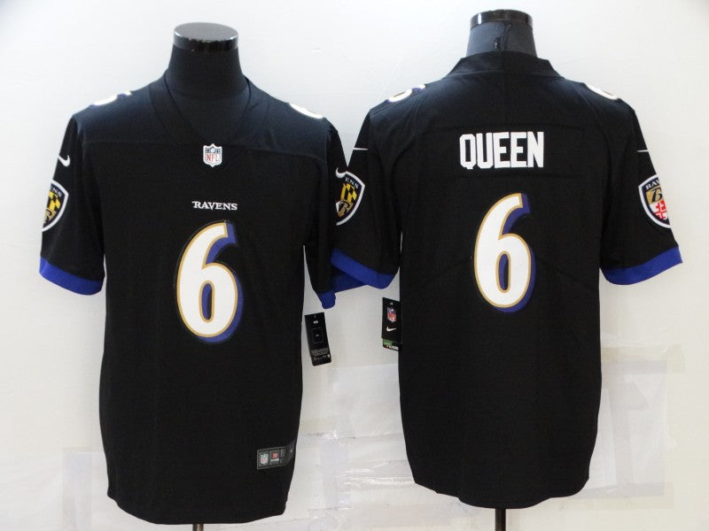 Men's Baltimore Ravens Patrick Queen Black Game Jersey
