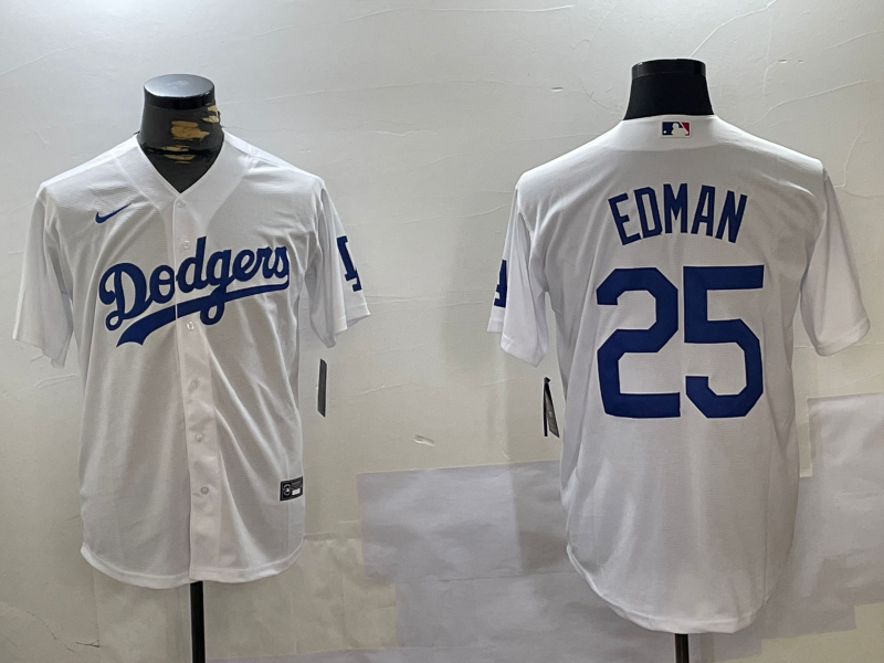 Men's Los Angeles Dodgers Tommy Edman White Replica Player Jersey