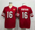 Men's San Francisco 49ers Joe Montana Red 75th Anniversary Game Player Jersey