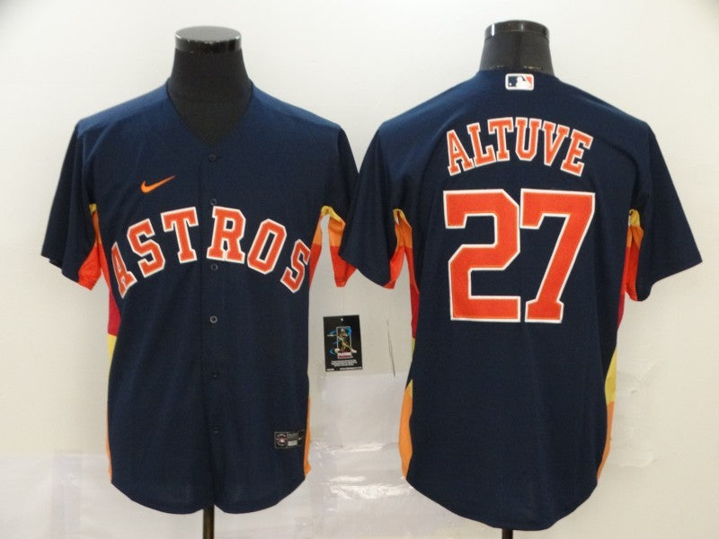 Men's Houston Astros Jose Altuve Navy Replica Baseball Jersey