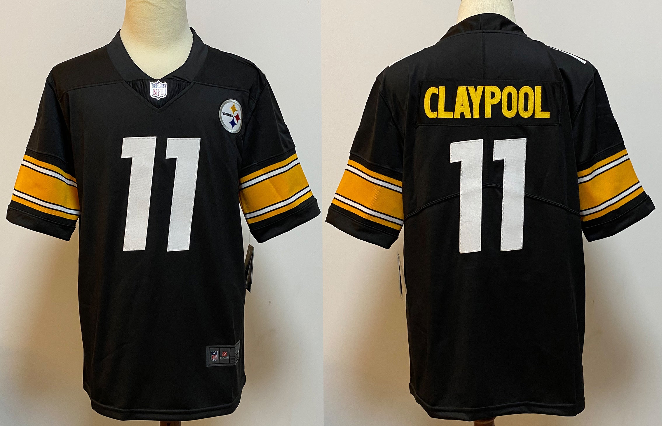 Men's Pittsburgh Steelers Chase Claypool Black Player Game Jersey