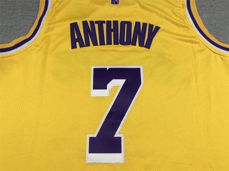 Men's Los Angeles Lakers Carmelo Anthony Gold 2021/22 Fast Break Replica Jersey