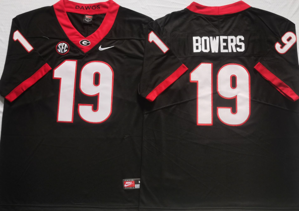 Men's Georgia Bulldogs Brock Bowers Black Player Game Jersey