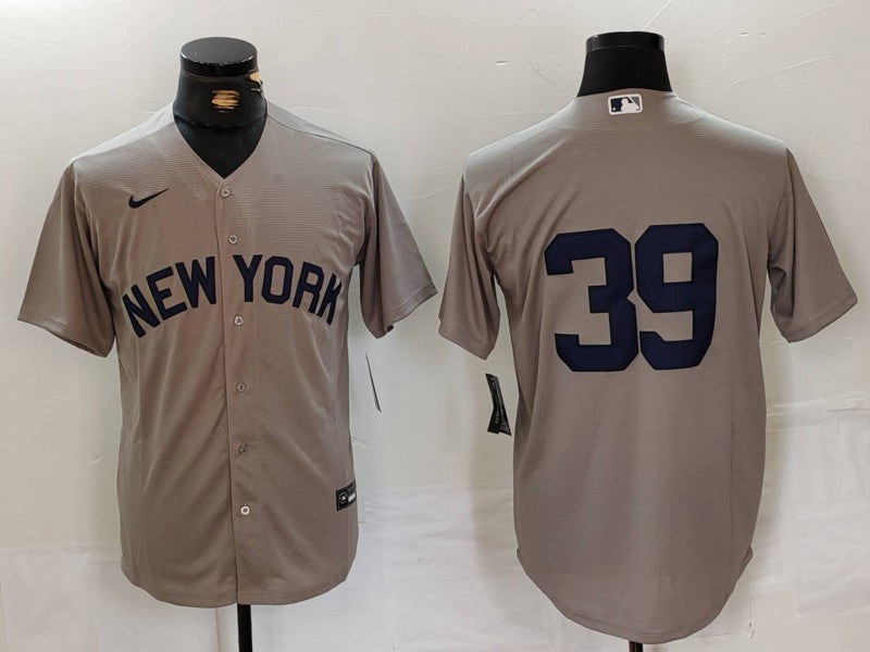 Men's New York Yankees Jose Trevino Gray Replica Player Name Jersey
