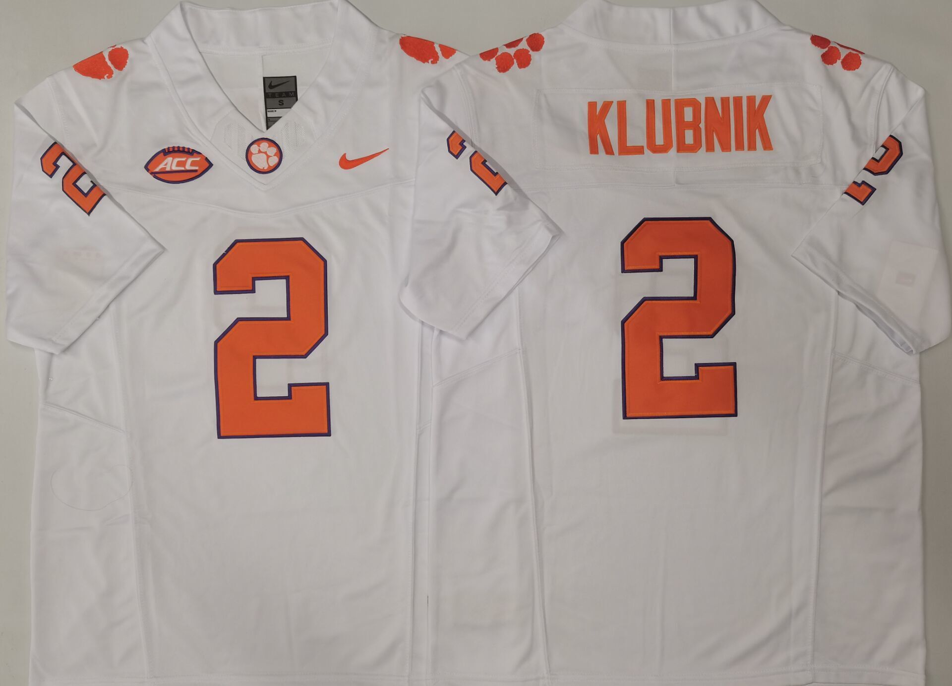 Men's Clemson Tigers Cade Klubnik White Player Jersey