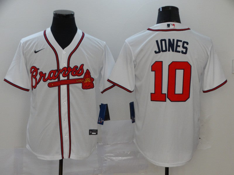Men's Atlanta Braves Chipper Jones White Replica Player Jersey