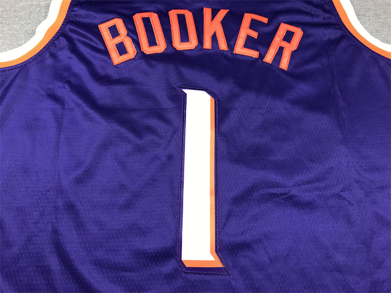 Men's Phoenix Suns Devin Booker Purple 2023/24 Fast Break Replica Jersey - Icon Edition