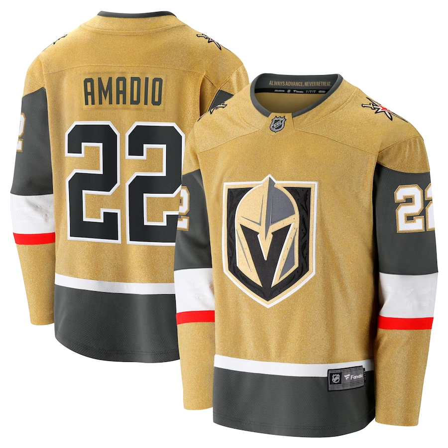 Men's Vegas Golden Knights Michael Amadio Gold Home Breakaway Jersey
