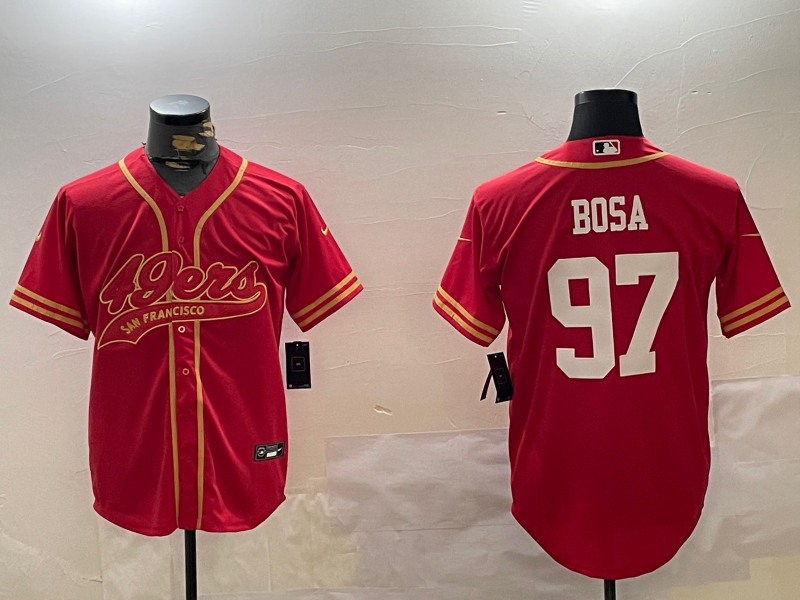 Men's San Francisco 49ers Nick Bosa Scarlet Team Game Jersey