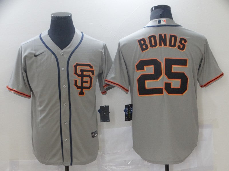 Men's San Francisco Giants Barry Bonds Gray Replica Baseball Jersey
