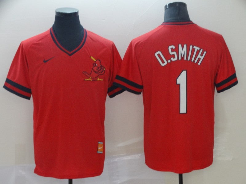 Men's St. Louis Cardinals Ozzie Smith Red Fashion Stitched Jersey