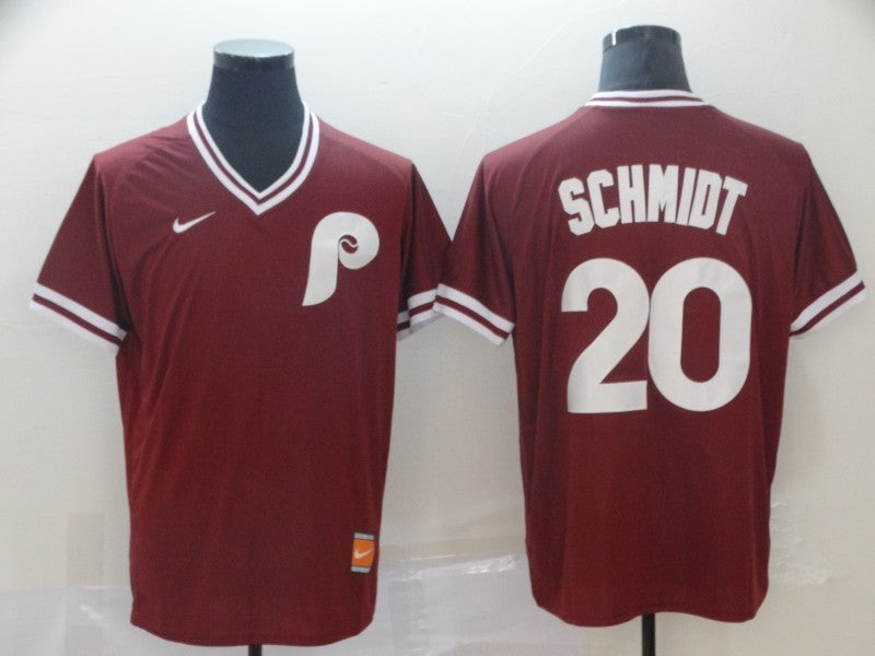 Men's Philadelphia Phillies Mike Schmidt Red Replica Player Jersey