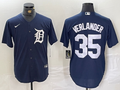 Men's Detroit Tigers Justin Verlander Navy Replica Player Jersey