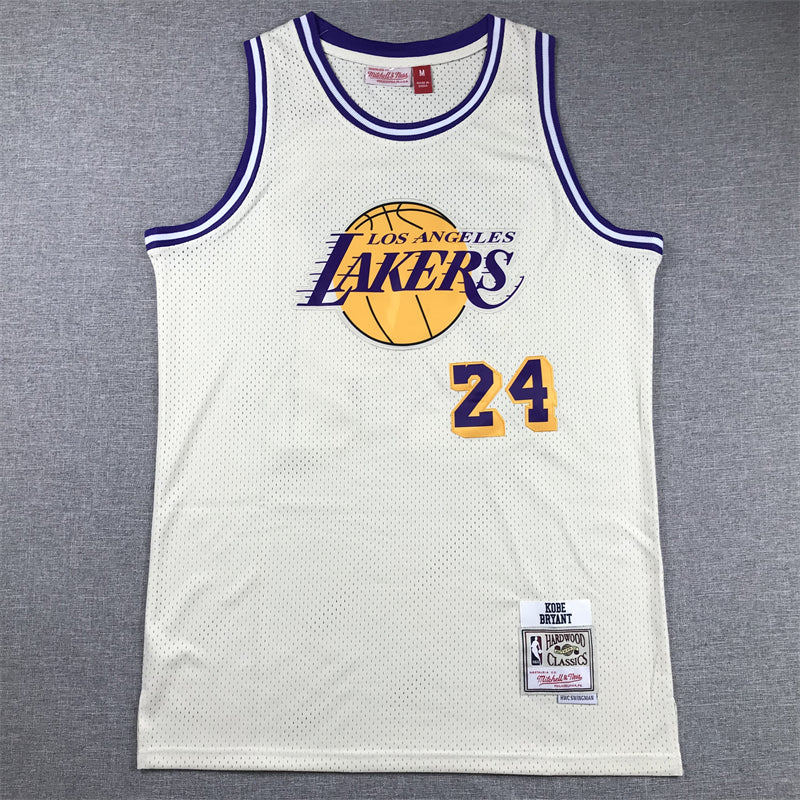 Men's Los Angeles Lakers Kobe Bryant Cream Hardwood Classics Swingman Jersey
