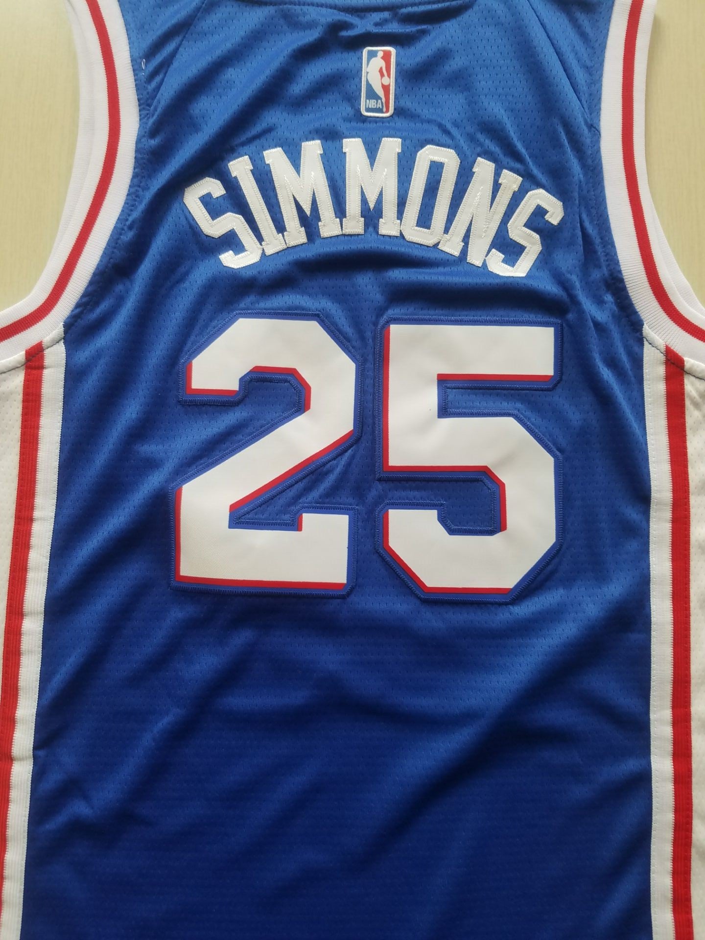 Men's Philadelphia 76ers Ben Simmons Blue Fast Break Replica Jersey