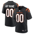 Men's Cincinnati Bengals Black Game Custom Jersey
