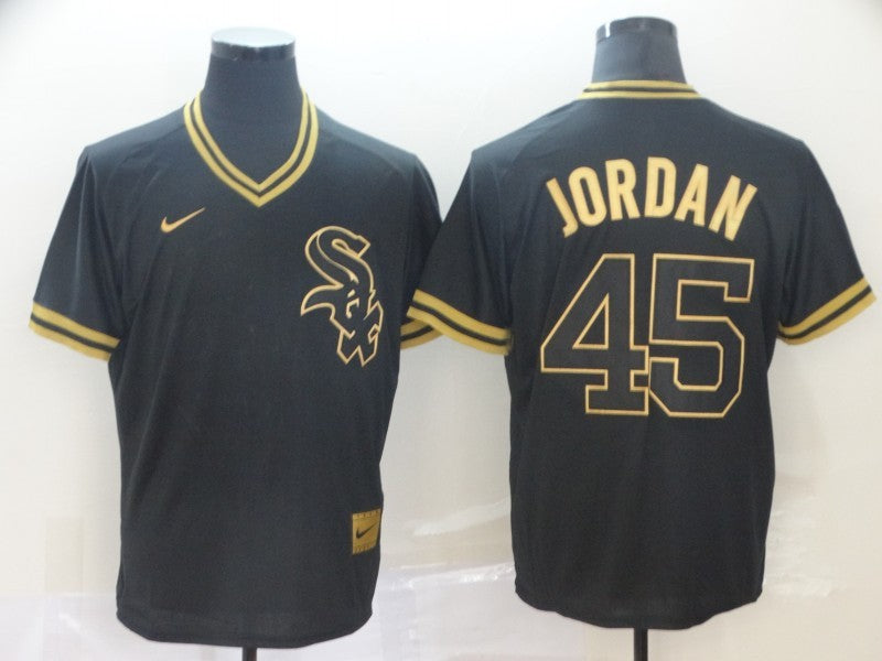 Men's Chicago White Sox Michael Jordan Black Replica Game Jersey