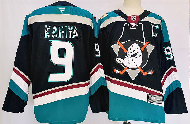 Men's Anaheim Ducks Paul Kariya Fanatics Black Player Jersey