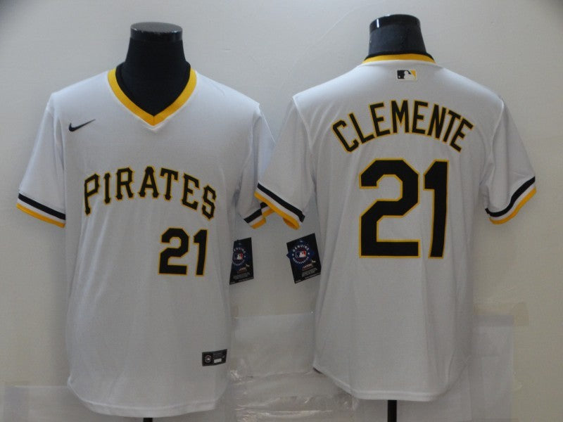 Men's Pittsburgh Pirates Roberto Clemente White Authentic Game Jersey