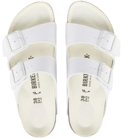 Birkenstock Arizona 1019046 Birko-Flor Narrow Fit White Fashion Slippers