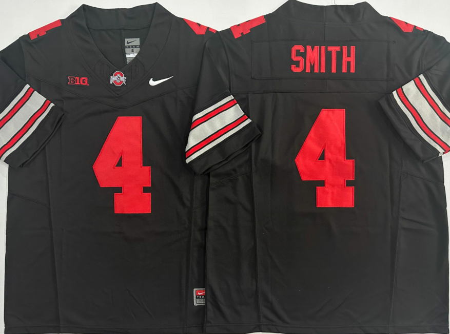 Men's Ohio State Buckeyes Jeremiah Smith Black Player Jersey