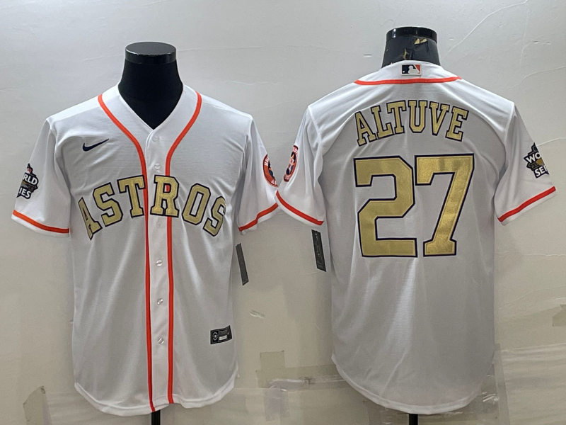 Men's Houston Astros Jose Altuve White Replica Player Jersey
