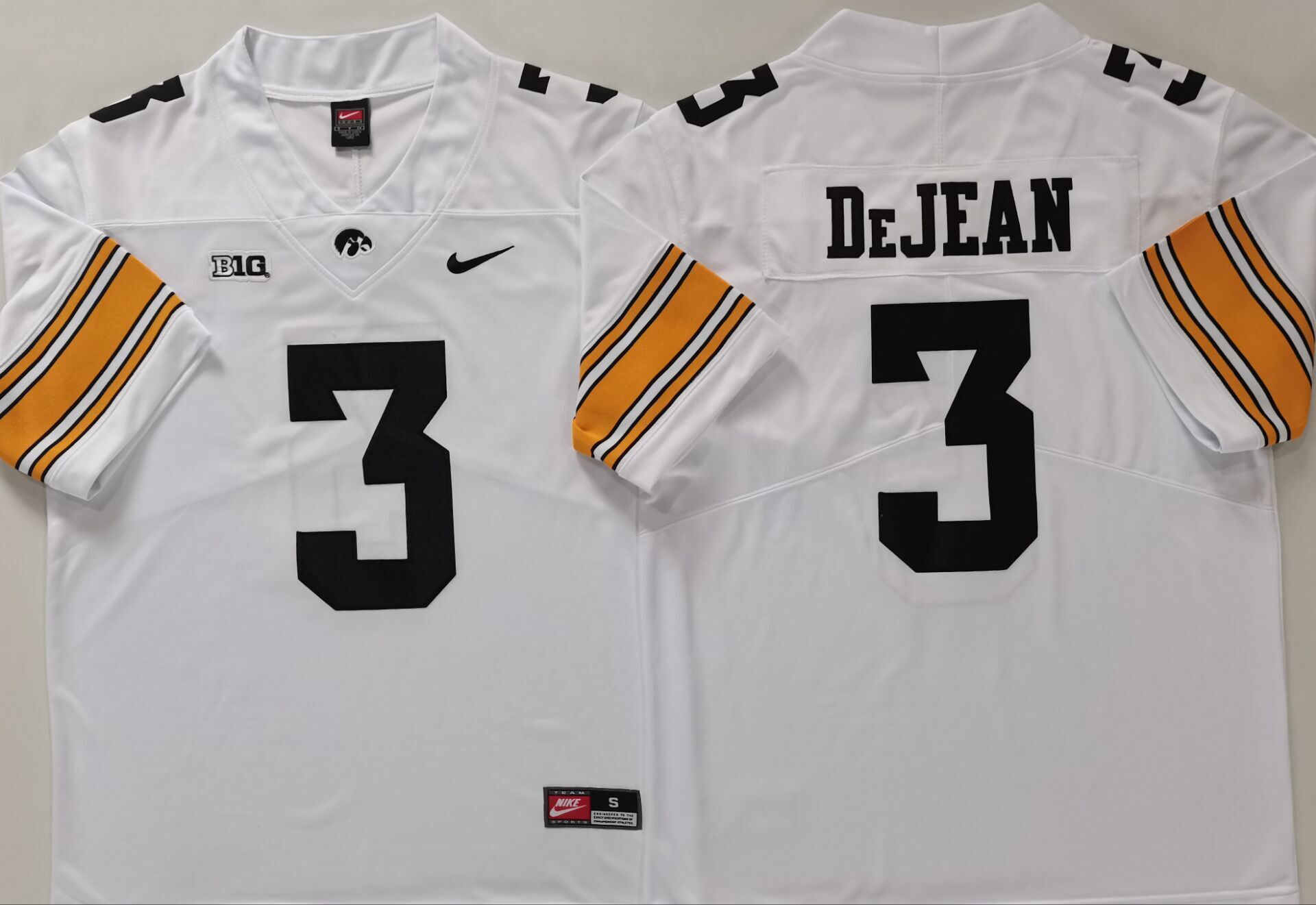 Men's Iowa Hawkeyes Cooper DeJean White Player Game Jersey