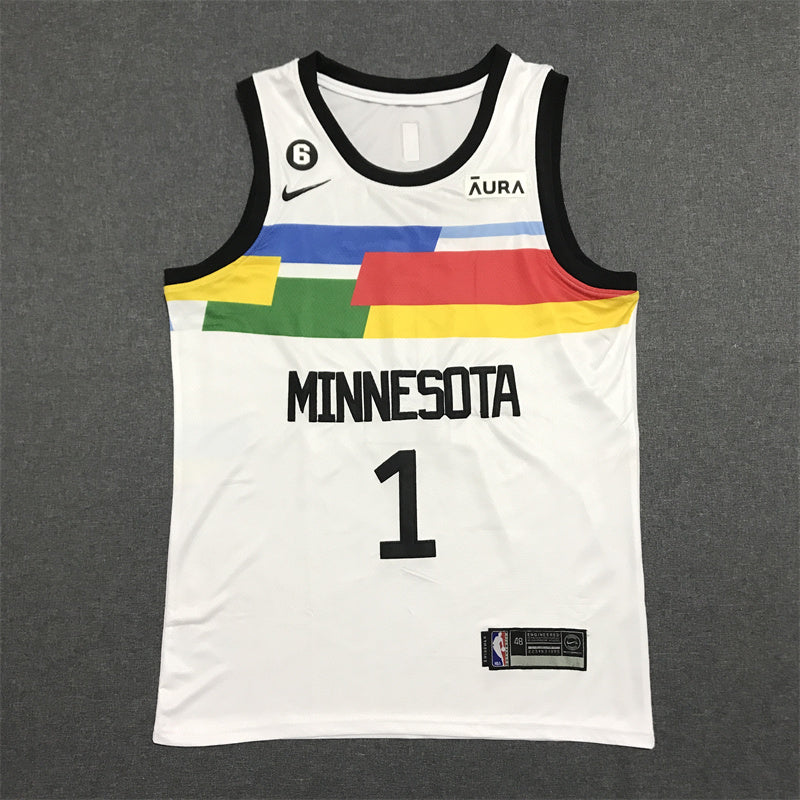 Men's Minnesota Timberwolves Anthony Edwards White Swingman Jersey - City Edition