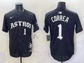 Men's Houston Astros Carlos Correa Black Replica Player Jersey