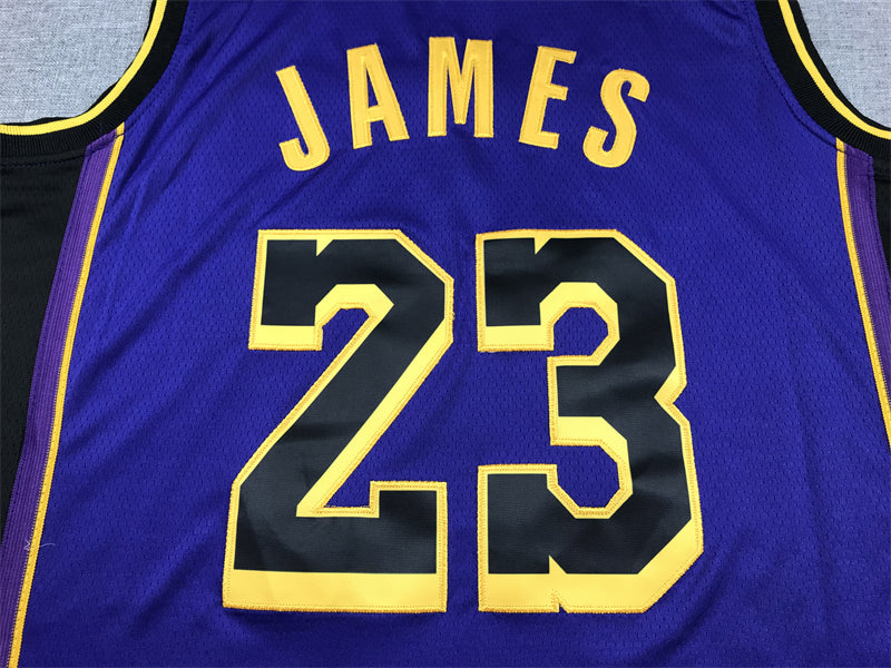 Men's Los Angeles Lakers LeBron James Purple Swingman Jersey - Statement Edition