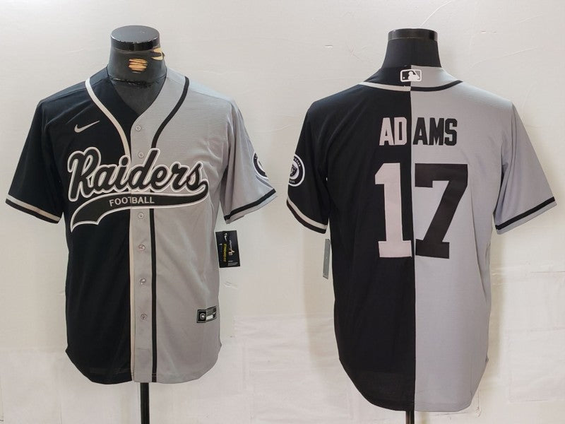 Men's Las Vegas Raiders Davante Adams Black/Gray Game Jersey