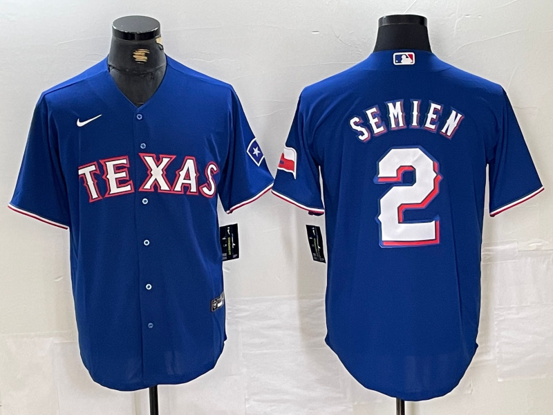 Men's Texas Rangers Marcus Semien Royal Away Replica Player Jersey