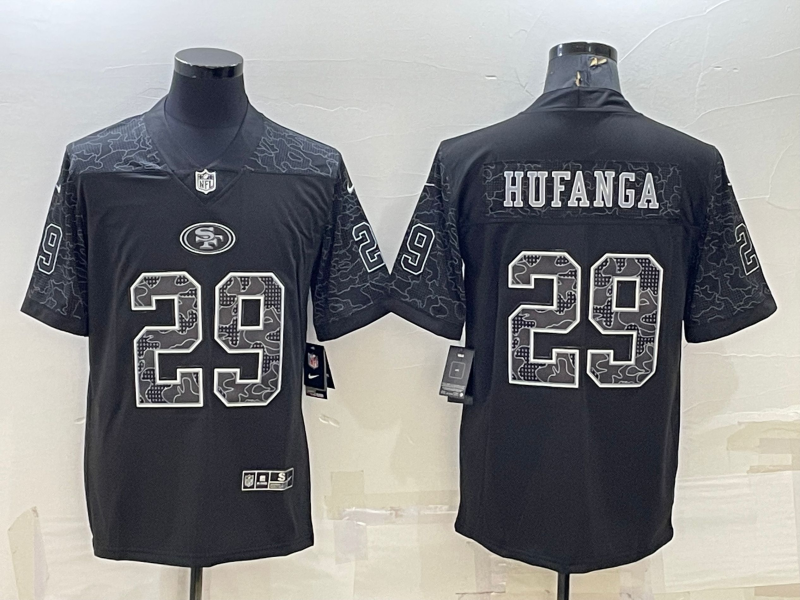 Men's San Francisco 49ers Talanoa Hufanga Black Retired Player RFLCTV Limited Jersey