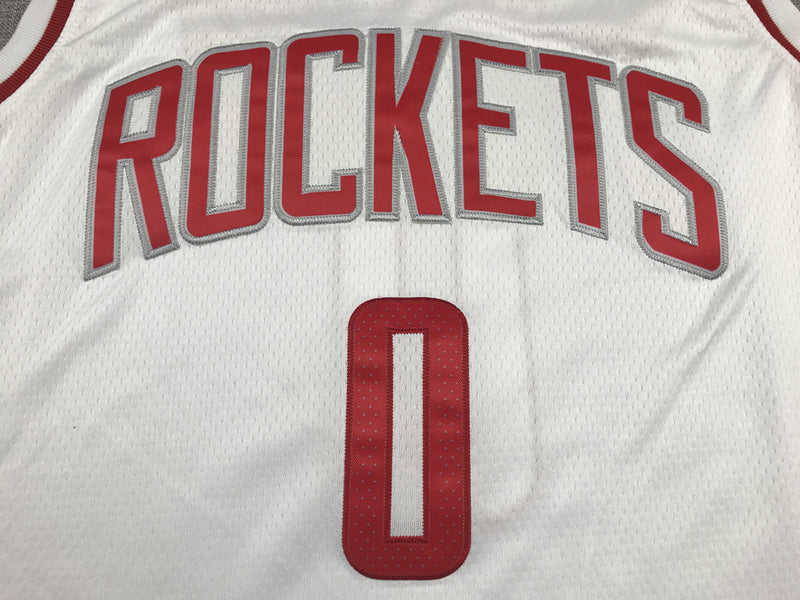 Men's Houston Rockets Russell Westbrook White Classics Swingman Jersey