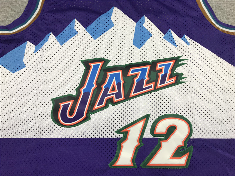 Men's Utah Jazz John Stockton Mitchell & Ness Purple 1996/97 Player Jersey