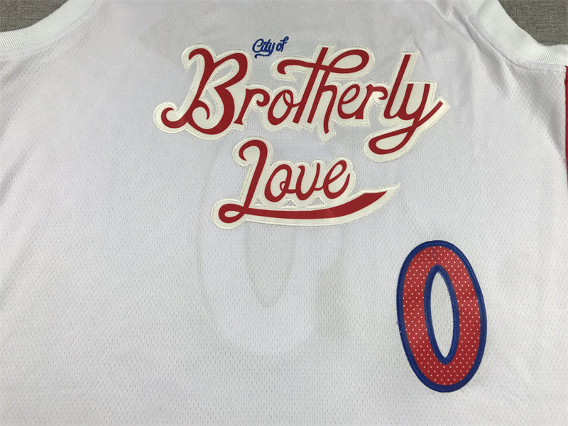 Men's Philadelphia 76ers Tyrese Maxey White 2022/23 Swingman Jersey - City Edition