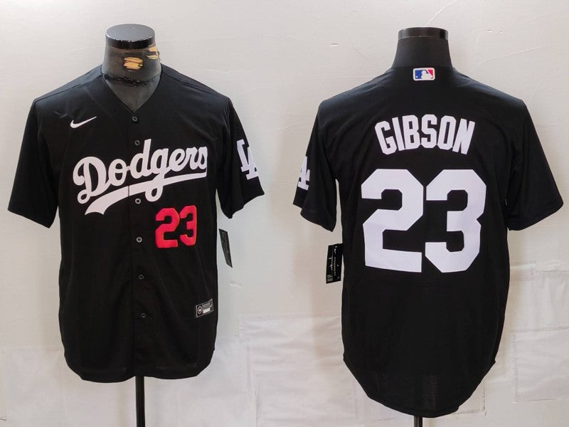 Men's Los Angeles Dodgers Kirk Gibson Black Limited Player Jersey