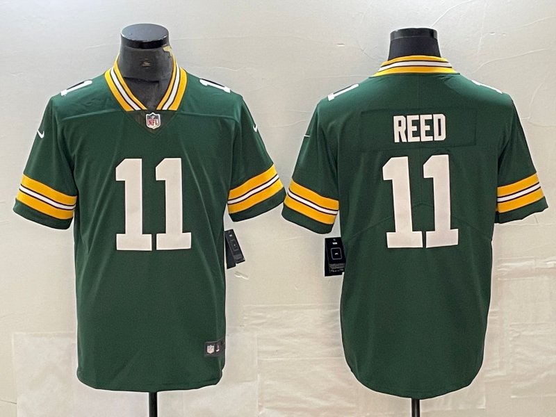 Men's Green Bay Packers Jayden Reed Green Game Jersey