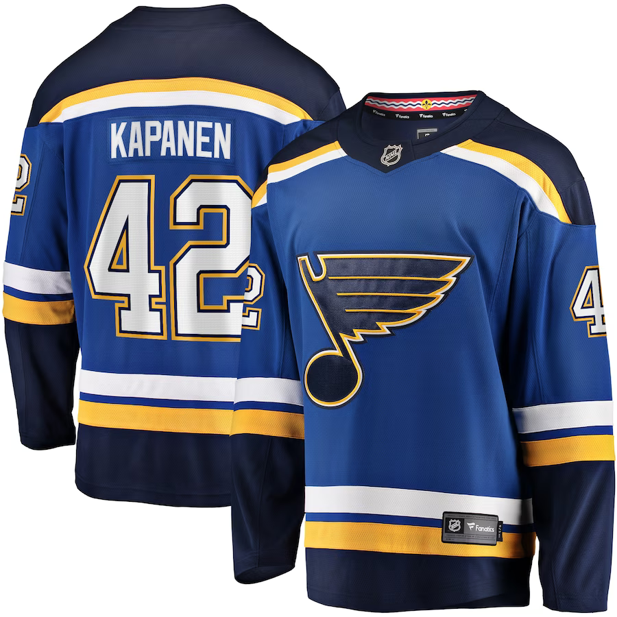 Men's St. Louis Blues Kasperi Kapanen Blue Home Breakaway Player Jersey