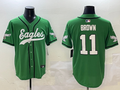 Men's Philadelphia Eagles A.J. Brown Green Team Game Jersey