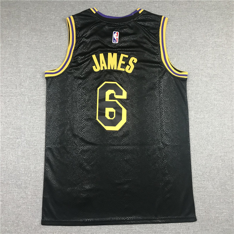 Men's Los Angeles Lakers LeBron James NBA Black Jersey