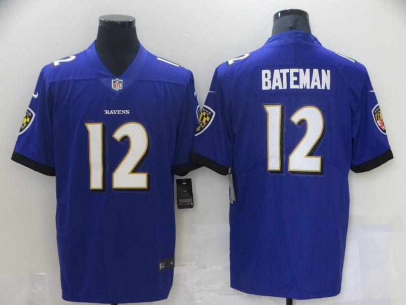 Men's Baltimore Ravens Rashod Bateman Purple Game Jersey