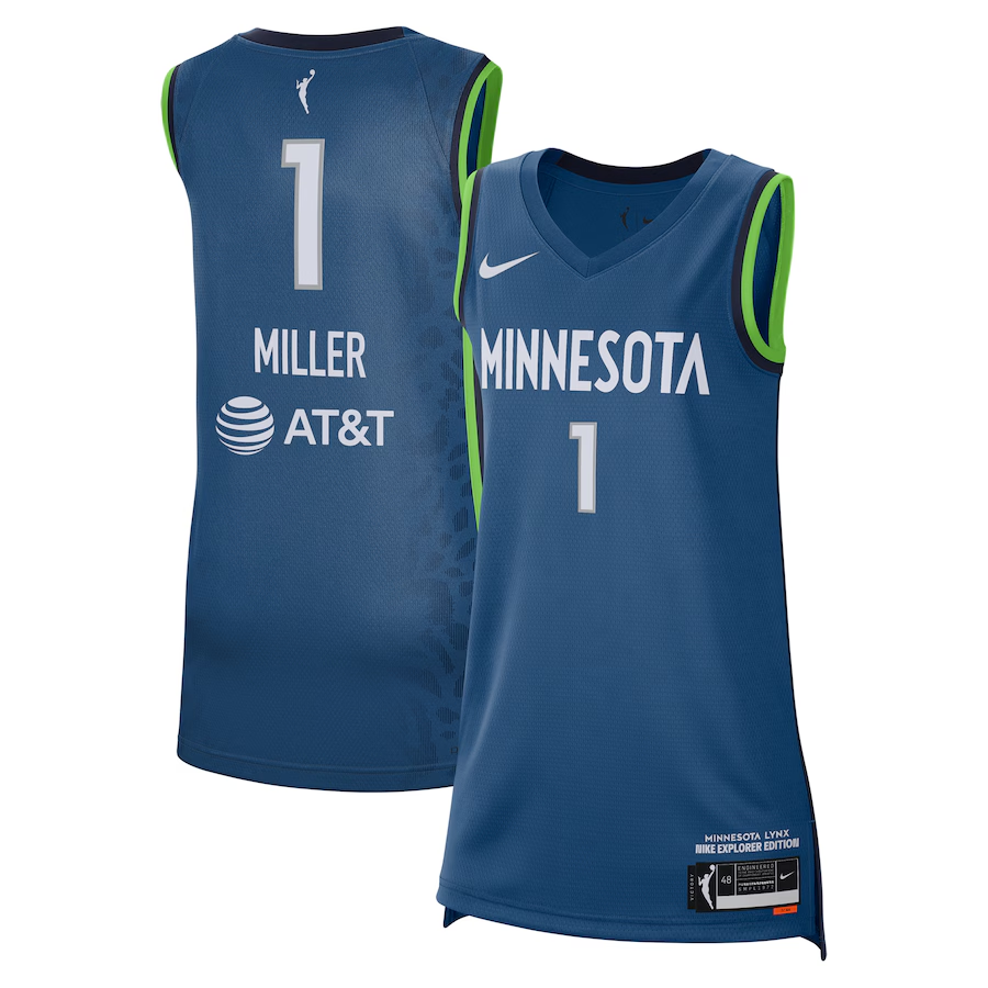 Men's Minnesota Lynx Diamond Miller Blue Explorer Edition Victory Player Jersey