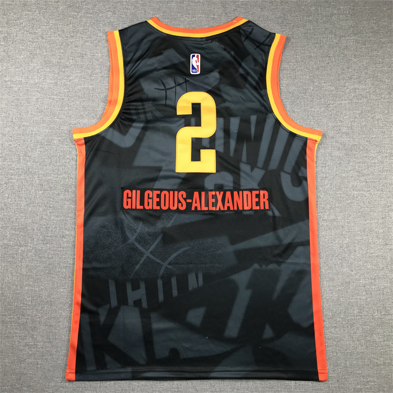Men's Oklahoma City Thunder Shai Gilgeous-Alexander Black 2023/24 Swingman Jersey - City Edition