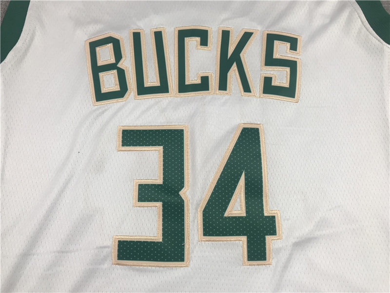 Men's Milwaukee Bucks Giannis Antetokounmpo NBA White Player Jersey