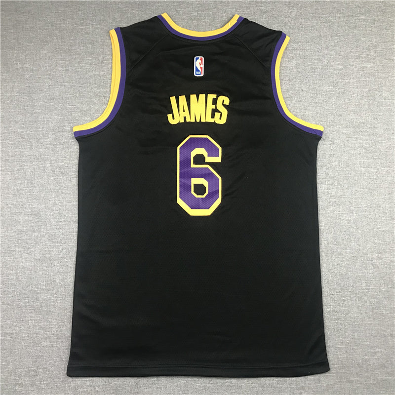 Men's Los Angeles Lakers LeBron James 2020/21 Black Swingman Player Jersey