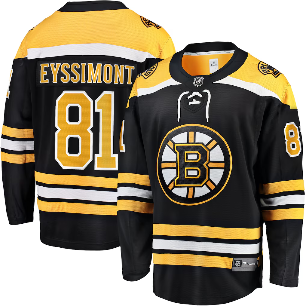 Men's Boston Bruins Michael Eyssimont Fanatics Black Player Jersey